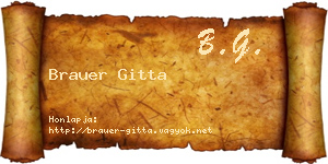 Brauer Gitta névjegykártya